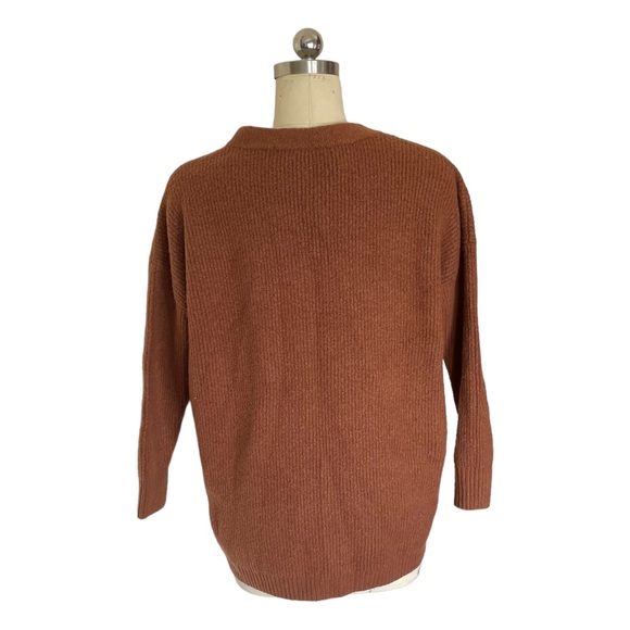Vintage Brown V Neck Sweater - Picture 3 of 4